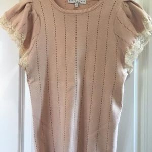 Current Air Knit Short Sleeved Sweater